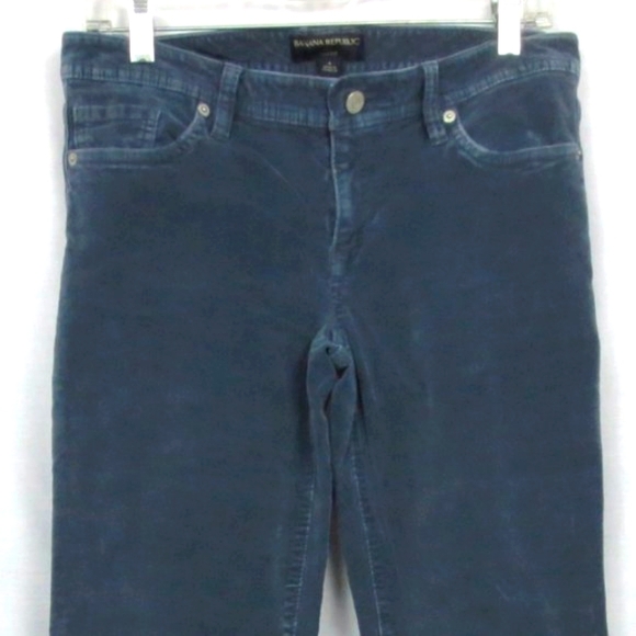 Banana Republic Jeans Ryan Fit Dark Teal Comfy Cotton Mid Rise Stretch Size 8 - Picture 3 of 12